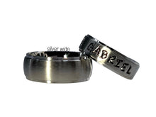 Load image into Gallery viewer, Silver Edge |  Thin Band | Custom Name Ring