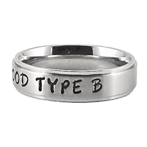 Custom Name Ring - Marked Edges on a Thin Band : Personalized your way!