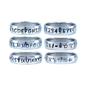 Custom Name Ring - Black Colored Edges on a Wide Band : PERSONALIZED your way!