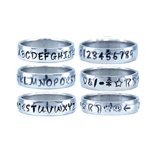 Load image into Gallery viewer, Custom Name Ring - Marked Edges on a Thin Band : Personalized your way!