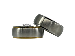 Silver Edge | Wide Band | Custom Name Ring