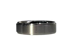 Silver Edge |  Thin Band | Custom Name Ring