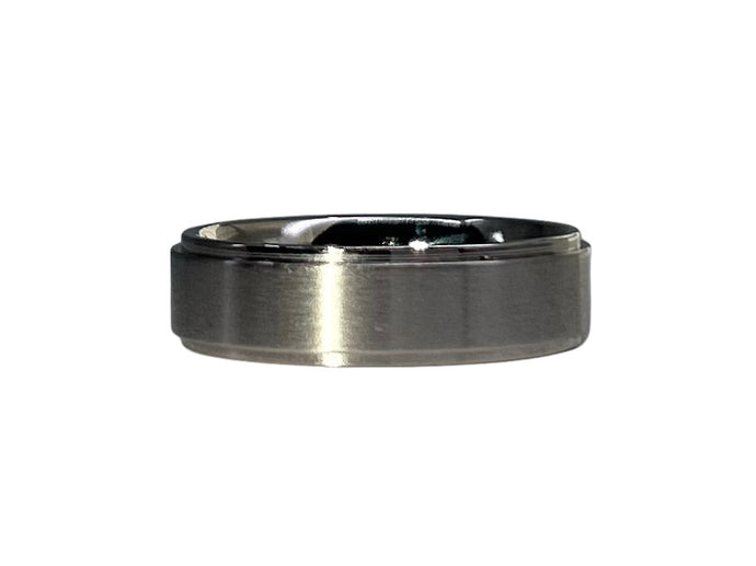 Silver Edge |  Thin Band | Custom Name Ring