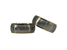 Load image into Gallery viewer, Gold Edge |  Wide Band | Custom Name Ring