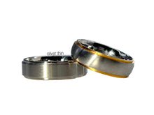 Load image into Gallery viewer, Gold Edge |  Thin Band | Custom Name Ring