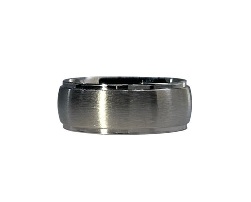 Silver Edge | Wide Band | Custom Name Ring