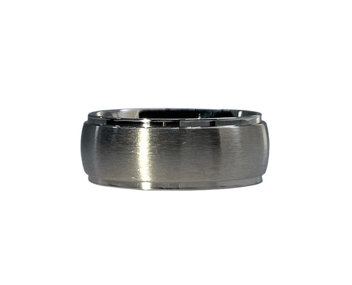 Silver Edge | Wide Band | Custom Name Ring