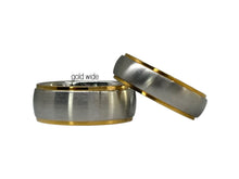 Load image into Gallery viewer, Gold Edge |  Thin Band | Custom Name Ring