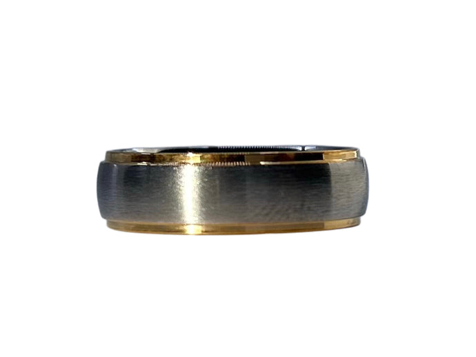 Gold Edge |  Thin Band | Custom Name Ring