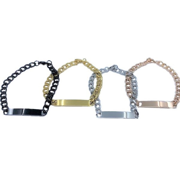 Personalized Bracelet | Black | Stainless Steel