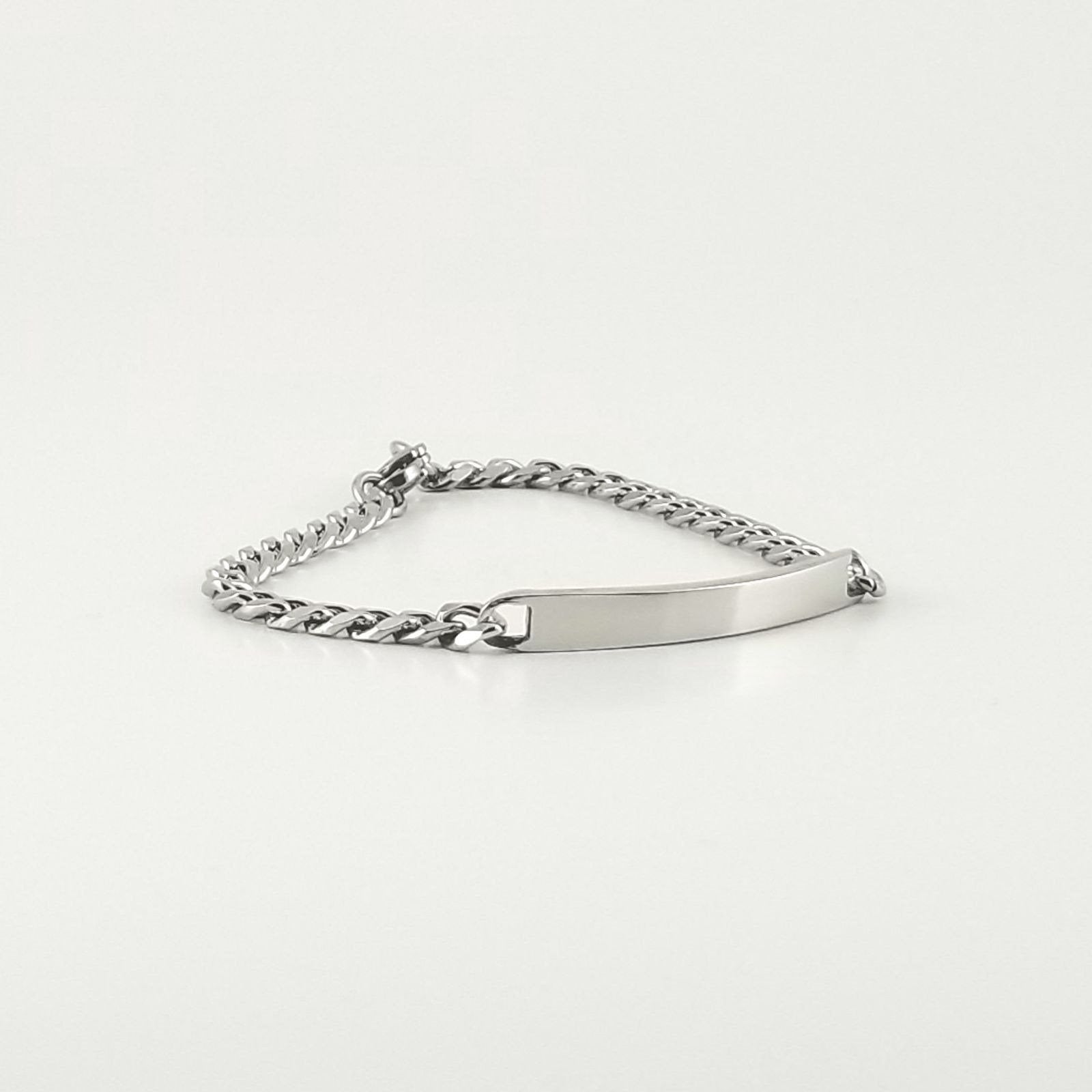 Stainless Steel Engravable Bracelet | Cuban Link ID Bracelet | L-16cm W-4mm | Kids