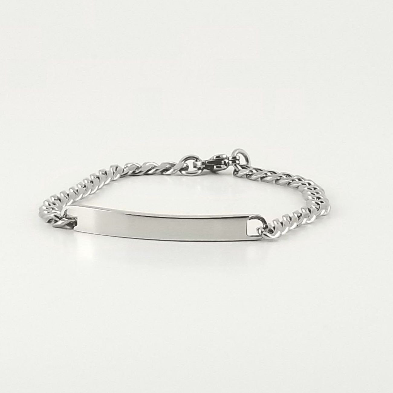 Stainless Steel Engravable Bracelet | Cuban Link ID Bracelet | L-16cm W-4mm | Kids