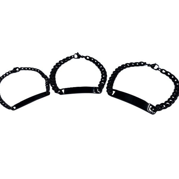 Personalized Bracelet | Black | Stainless Steel