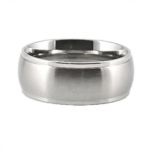 Silver Edge | Wide Band | Custom Name Ring