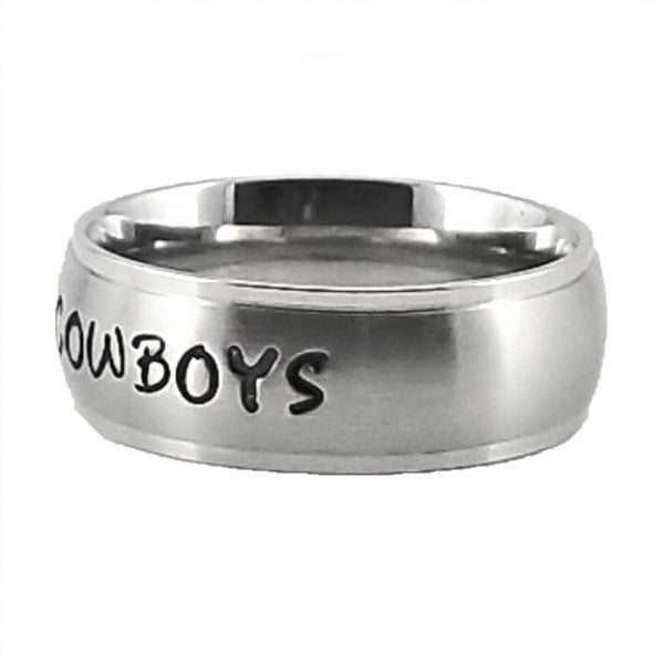 Silver Edge | Wide Band | Custom Name Ring