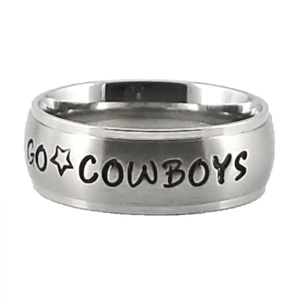 Silver Edge | Wide Band | Custom Name Ring