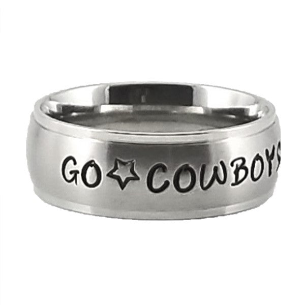 Silver Edge | Wide Band | Custom Name Ring