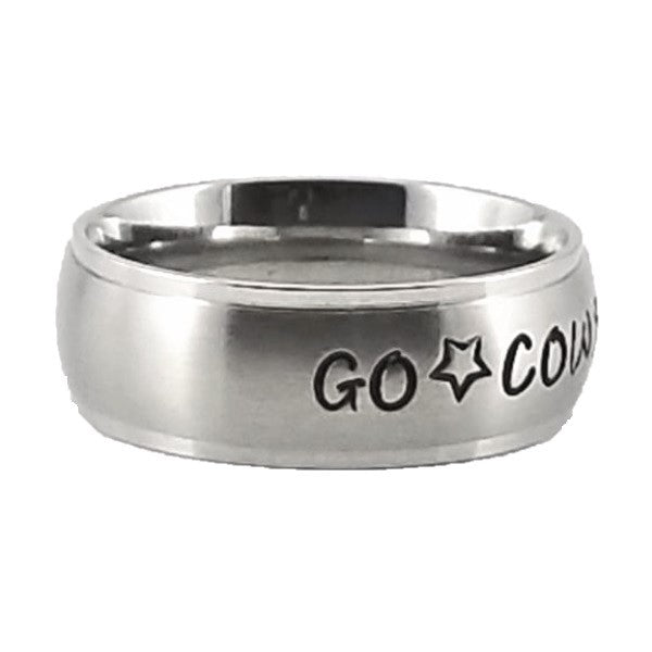Silver Edge | Wide Band | Custom Name Ring