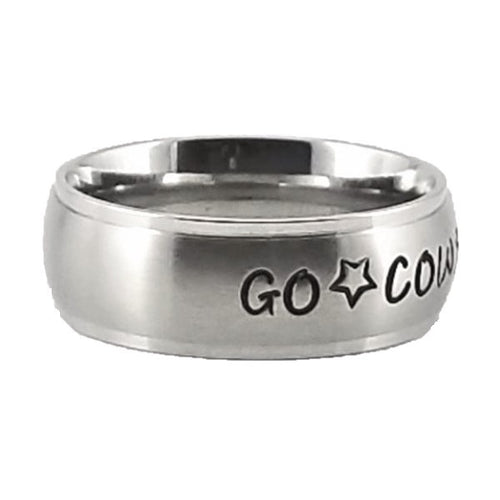 Silver Edge | Wide Band | Custom Name Ring
