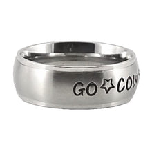 Load image into Gallery viewer, Custom Name Ring - Marked Edges on a Wide Band : Personalized your way!