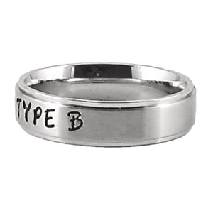 Custom Name Ring - Marked Edges on a Thin Band : Personalized your way!