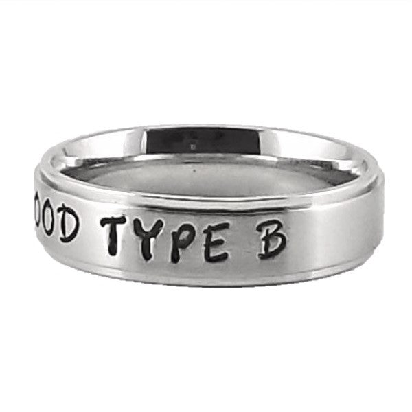 Silver Edge |  Thin Band | Custom Name Ring