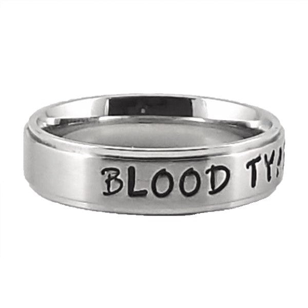 Silver Edge |  Thin Band | Custom Name Ring