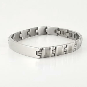Stainless Steel Engravable Bracelet | Smooth Link Bracelet | L-21cm W-7.5mm | Adult Men Women