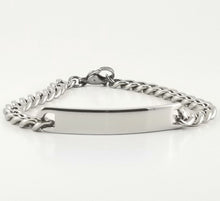 Load image into Gallery viewer, Stainless Steel Engravable Bracelet | Cuban Link ID Bracelet | Large Adult Men Women