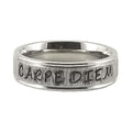 Custom Name Ring | Striped Finish | Thin Band