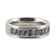 Load image into Gallery viewer, Custom Name Ring - Striped Finish on a Thin Band : Personalized your way!