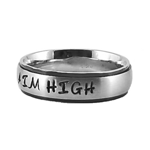 Custom Name Ring - Black Colored Edges on a thin band : PERSONALIZED your way!