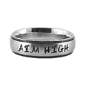 Custom Name Ring | Black Edge | Thin band