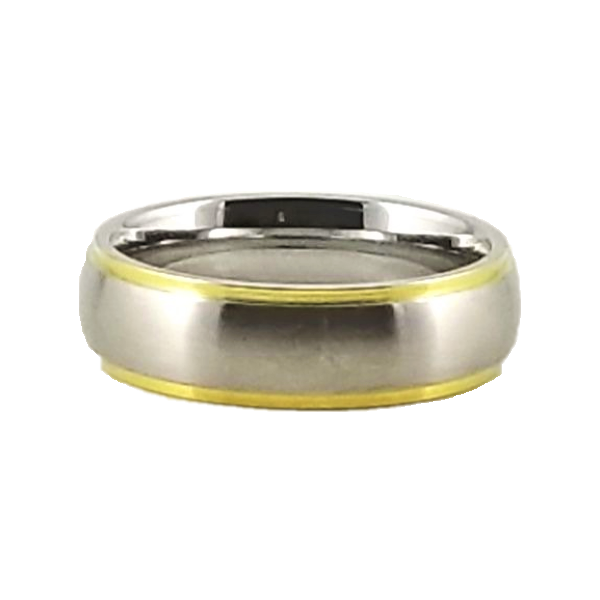 Gold Edge |  Thin Band | Custom Name Ring