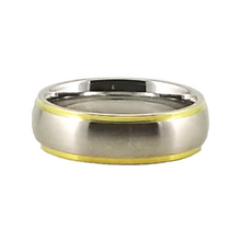 Load image into Gallery viewer, Custom Name Ring - Gold Colored Edges on a Thin Band : PERSONALIZED your way!