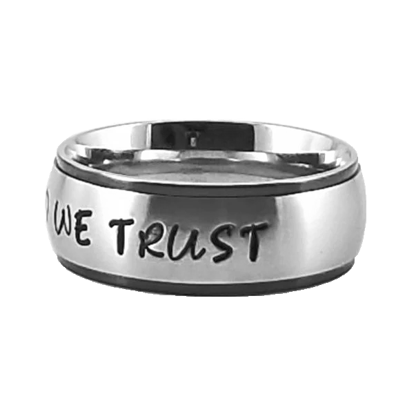 Custom Name Ring | Black Edge | Wide Band