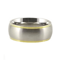 Gold Edge |  Wide Band | Custom Name Ring