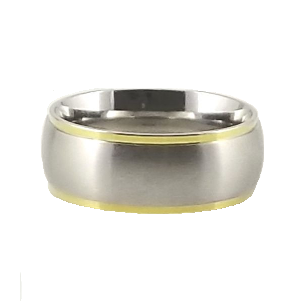 Gold Edge |  Wide Band | Custom Name Ring