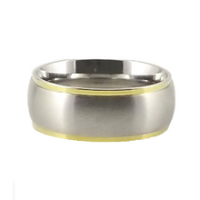 Load image into Gallery viewer, Custom Name Ring - Gold Colored Edges on a Wide Band : Personalized your way!