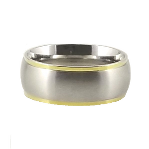 Custom Name Ring - Gold Colored Edges on a Wide Band : Personalized your way!