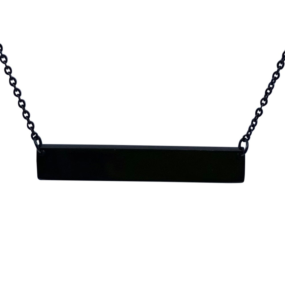 Personalized Necklace | Black | Stainless Steel